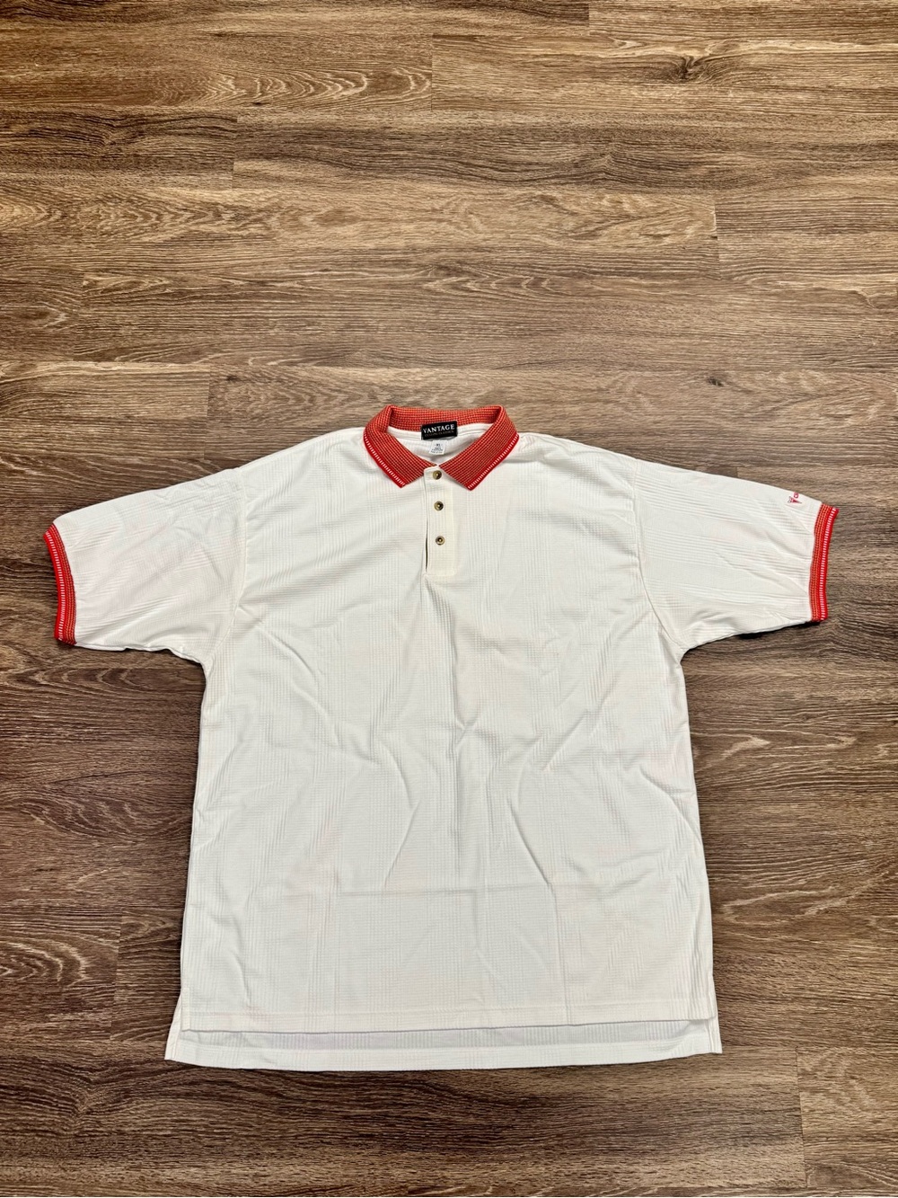 Vintage 90s Vantage Pontiac GMC Polo Shirt USA Made Men’s XL White Red